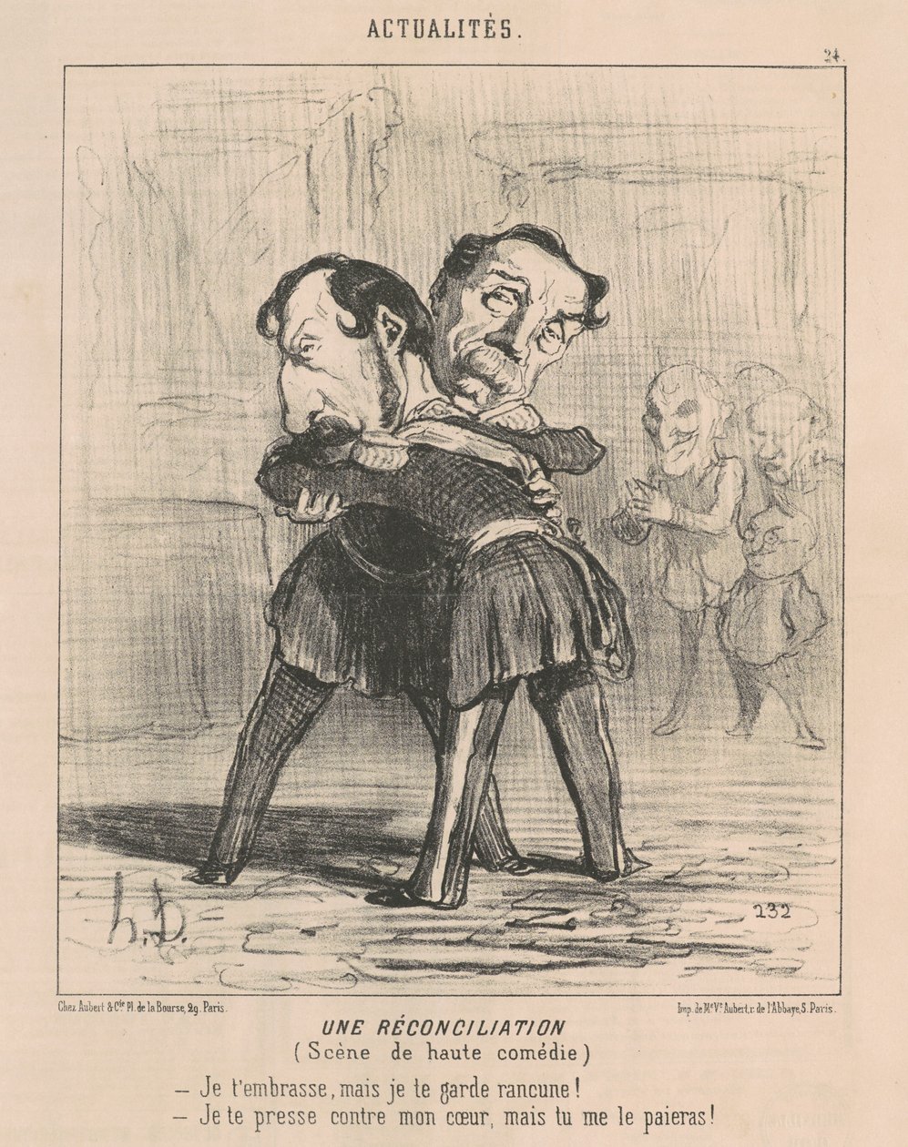 En forsoning, scene for high comedy... af Honoré Daumier