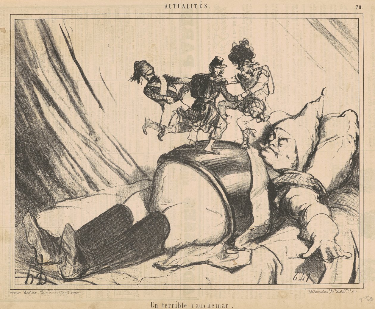 Et frygteligt mareridt af Honoré Daumier