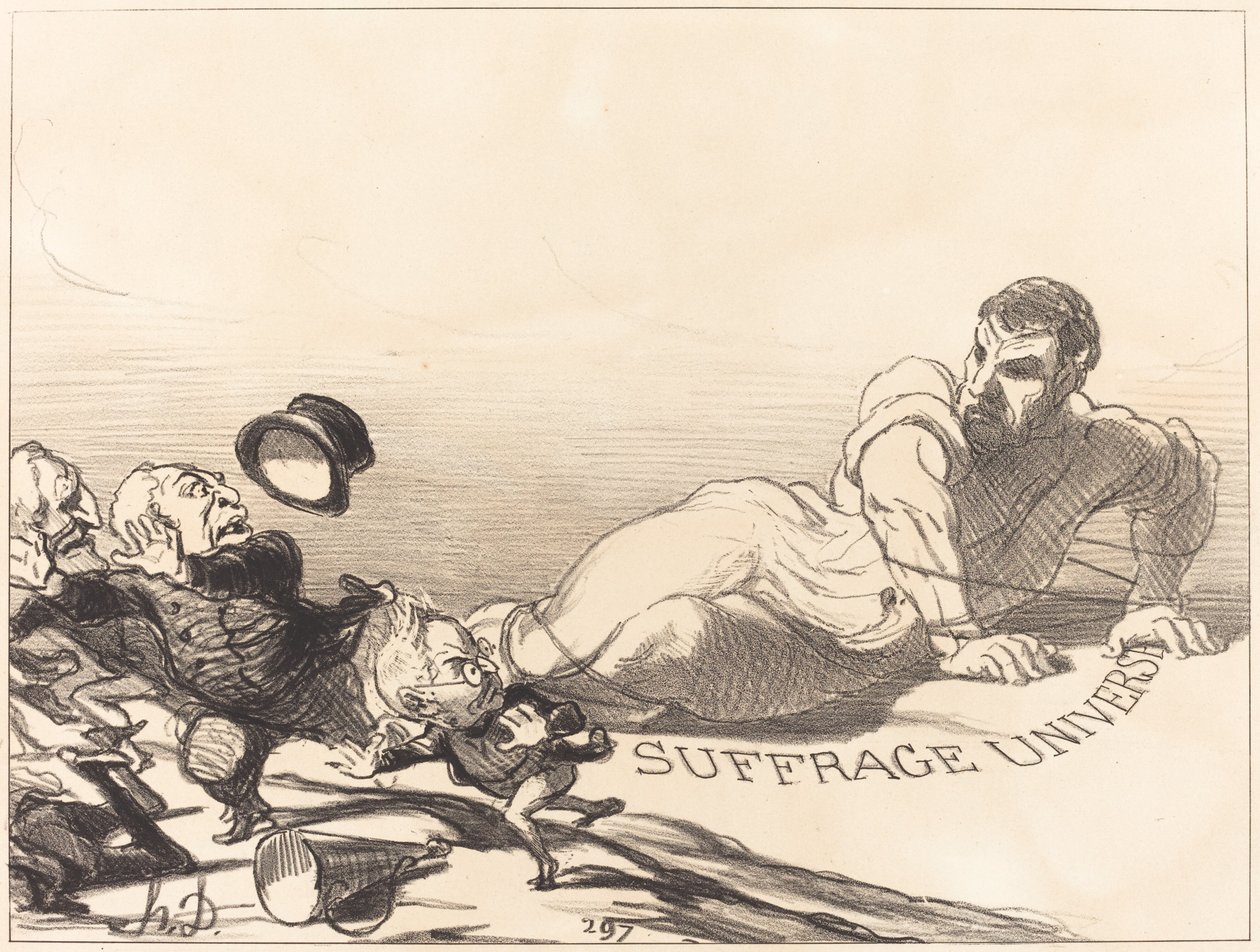 Lilliputians panik... af Honoré Daumier