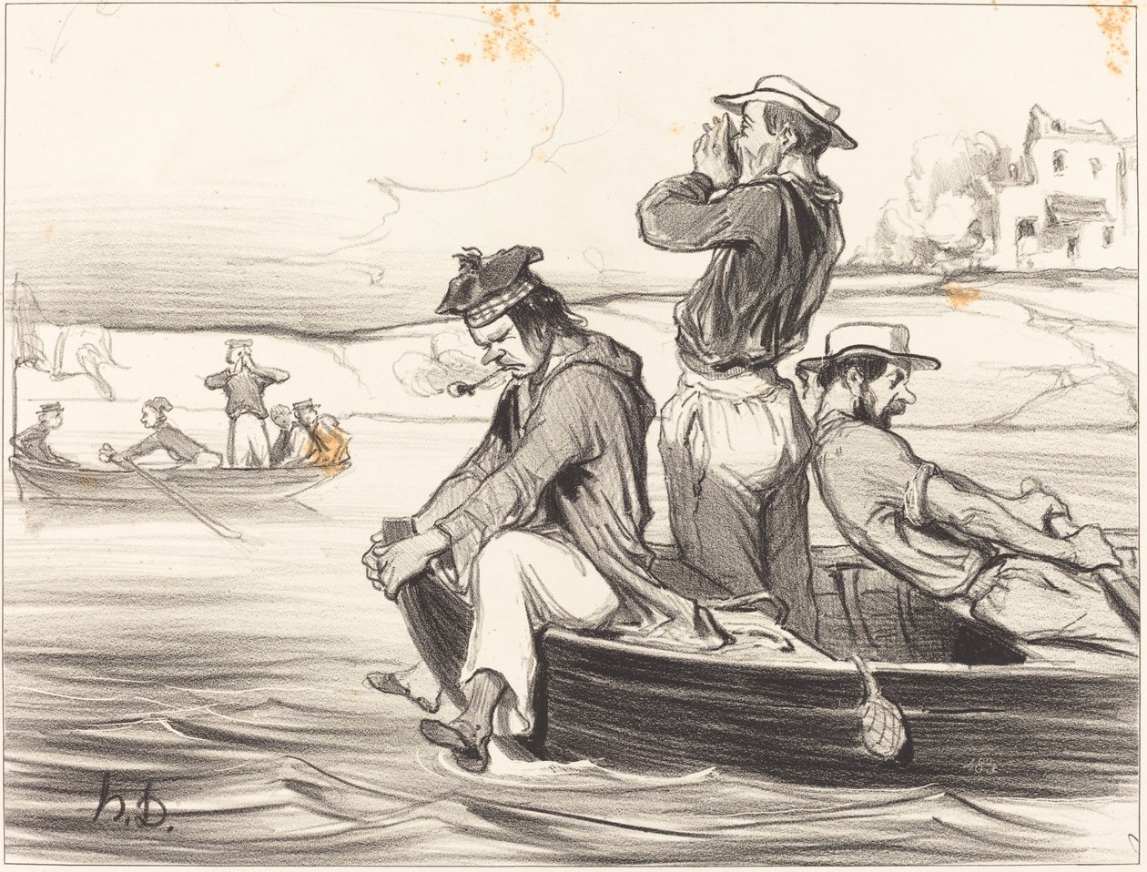 Et møde i åbent vand af Honoré Daumier