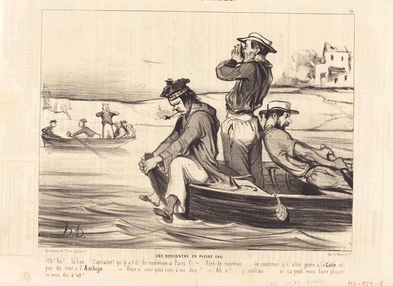 Et møde i åbent vand af Honoré Daumier