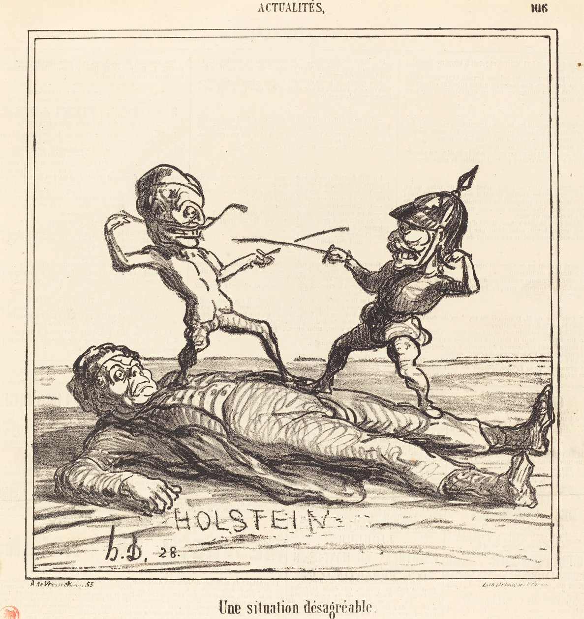 En ubehagelig situation af Honoré Daumier