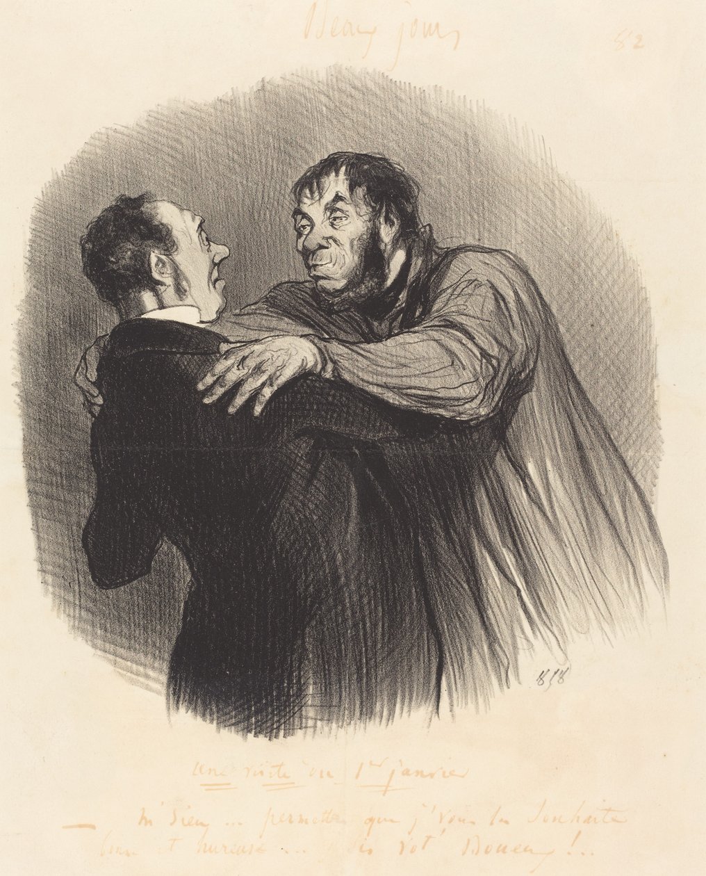 Et besøg 1. januar af Honoré Daumier