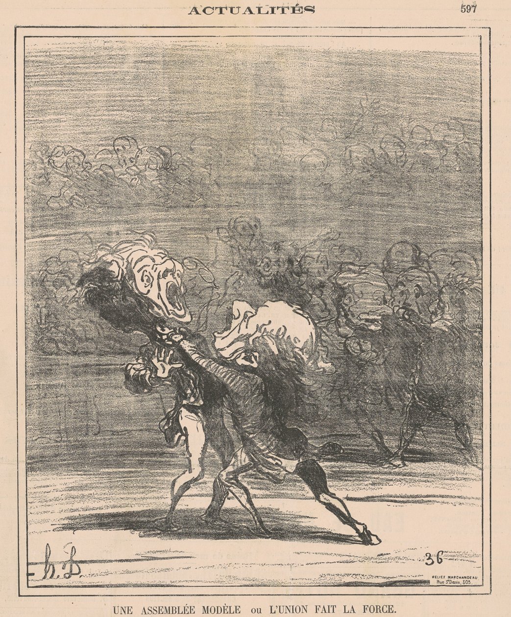 En modelsamling... af Honoré Daumier