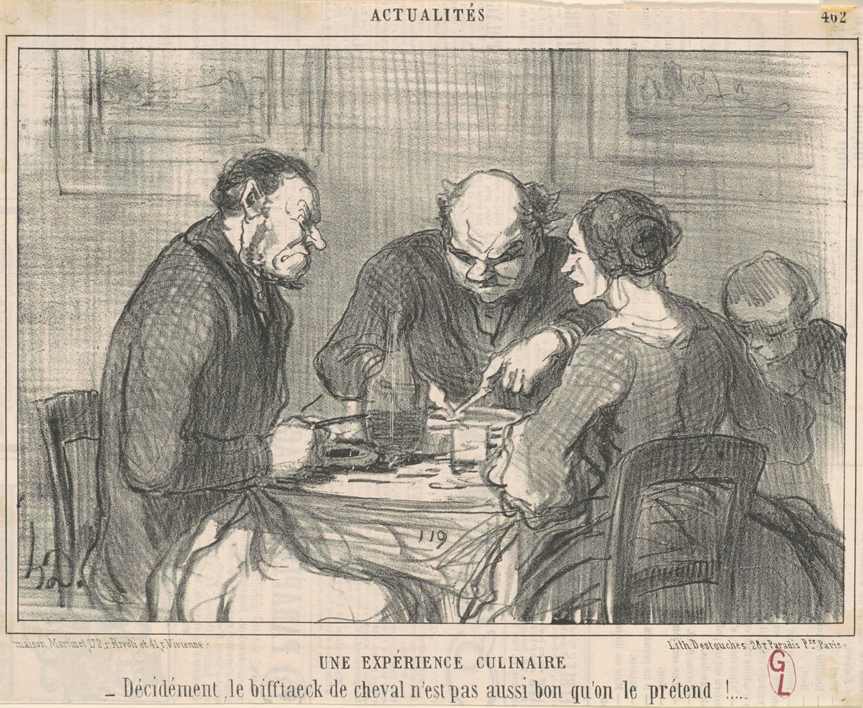 En kulinarisk oplevelse af Honoré Daumier