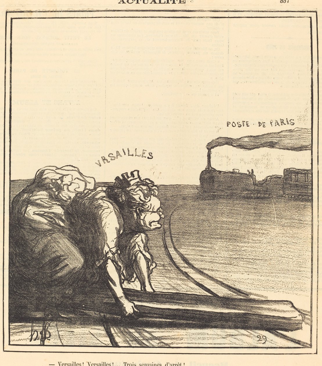 Versailles!... Tre uger fri! af Honoré Daumier