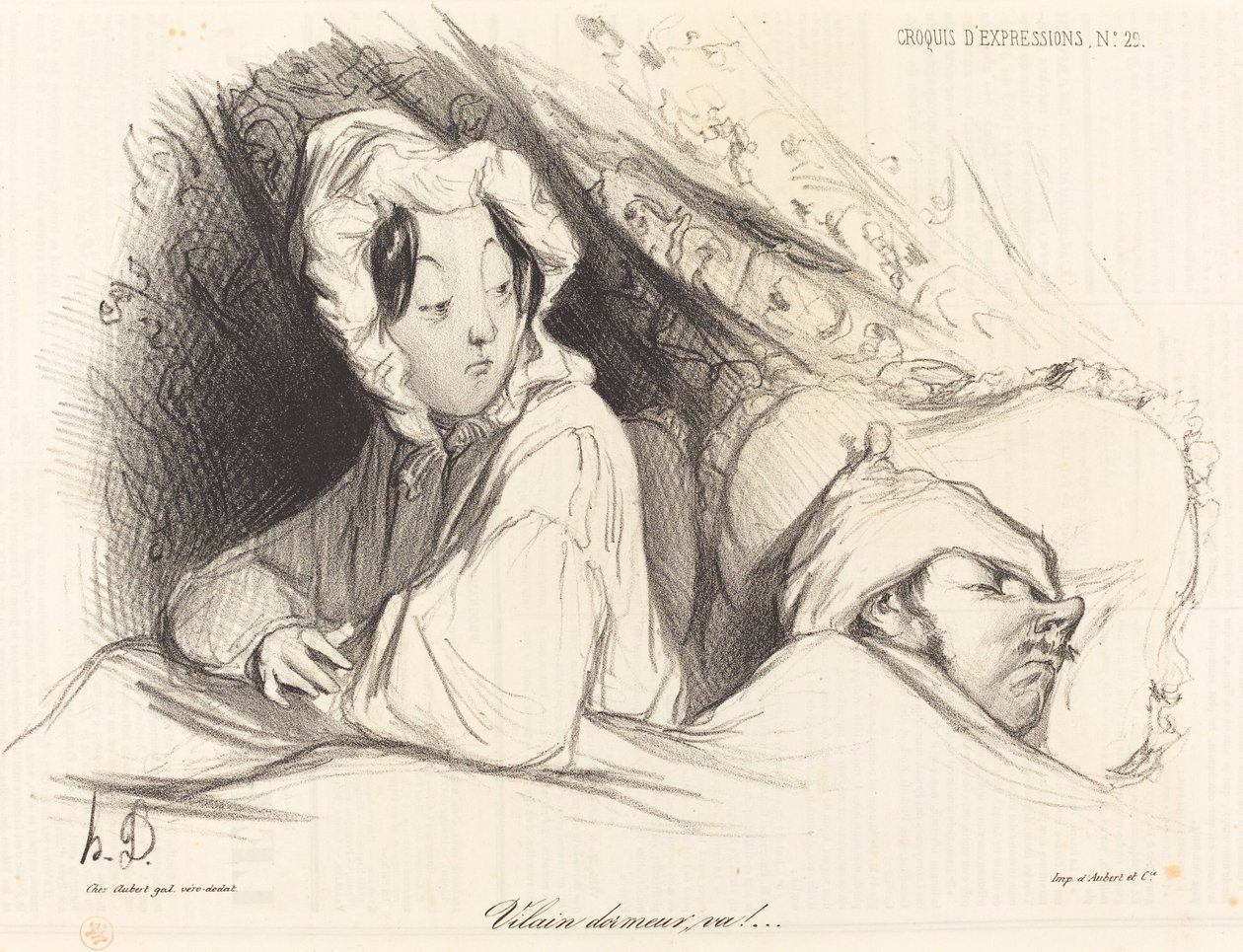 Fræk sovende, gå! af Honoré Daumier
