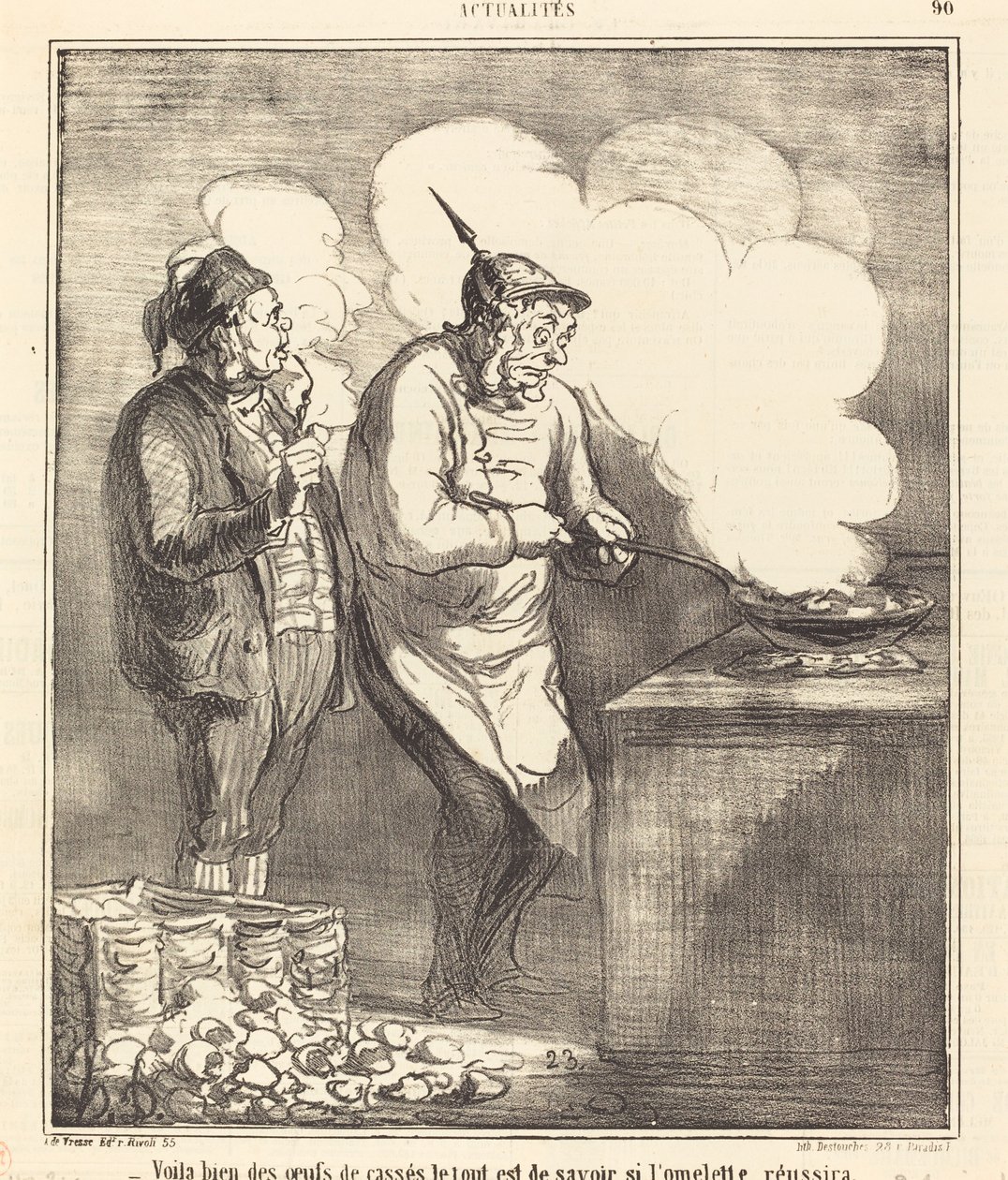 Her er nogle knækkede æg... af Honoré Daumier
