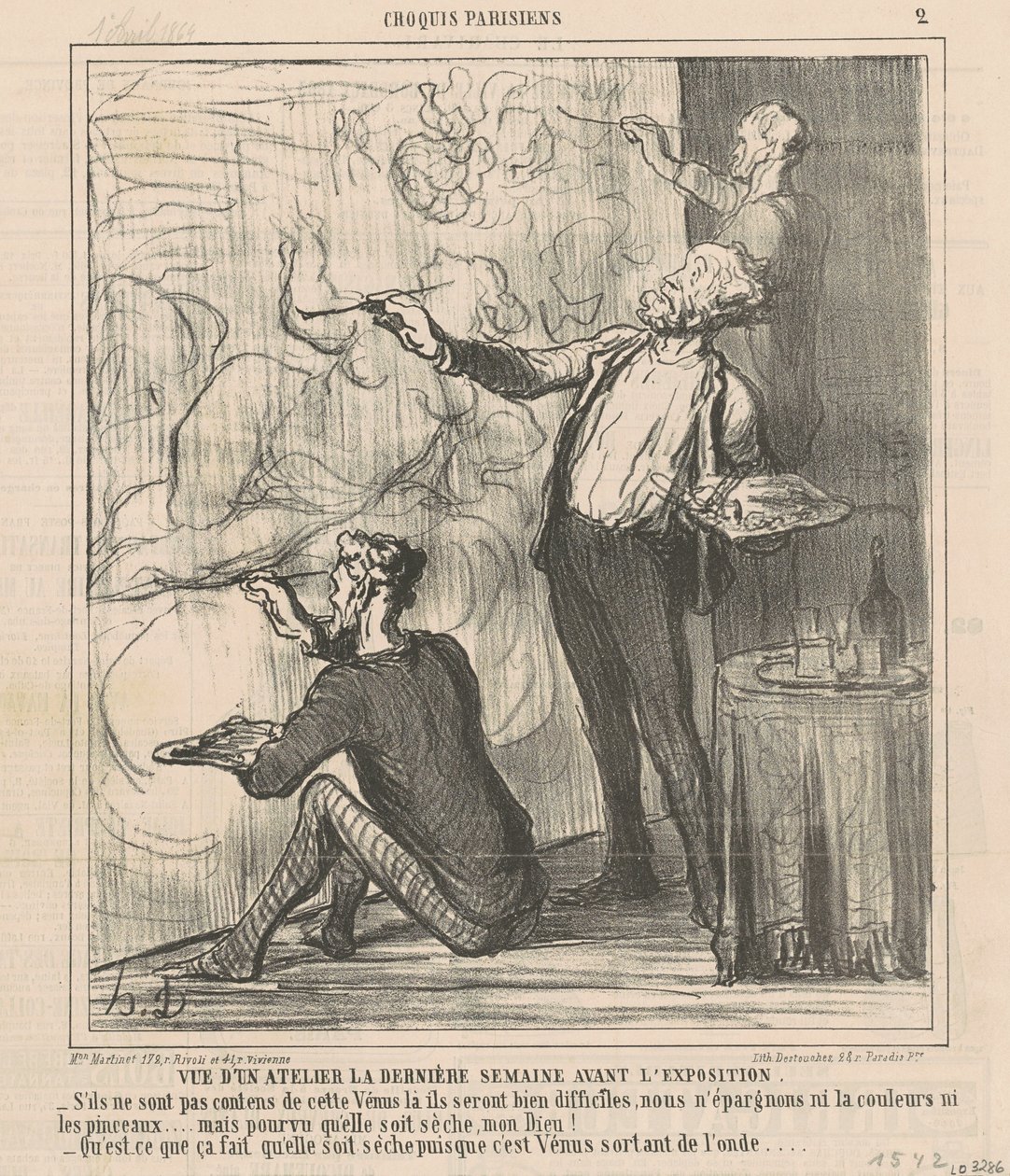 Udsigt til et værksted... af Honoré Daumier