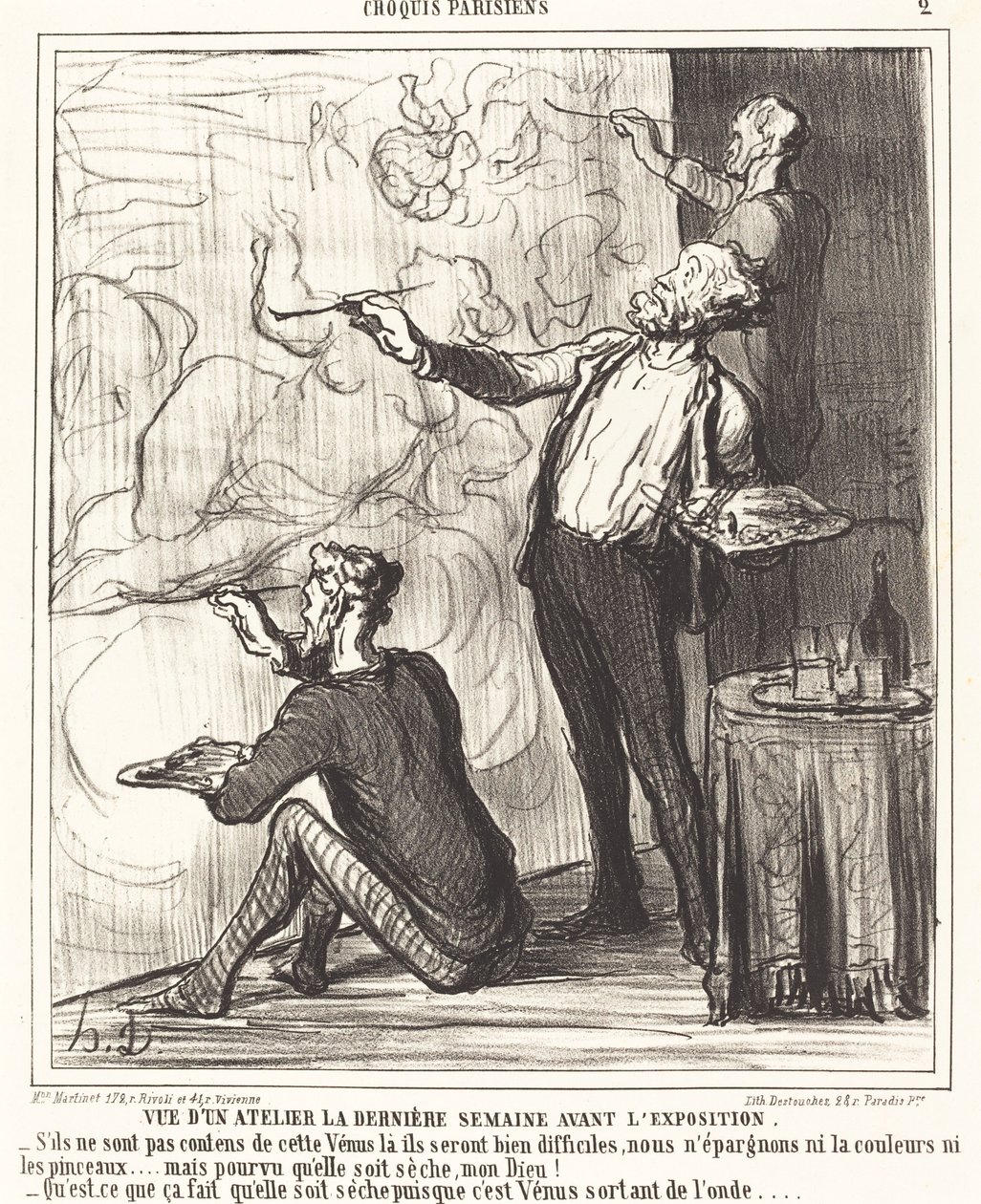 Udsigt til et værksted... før udstillingen af Honoré Daumier