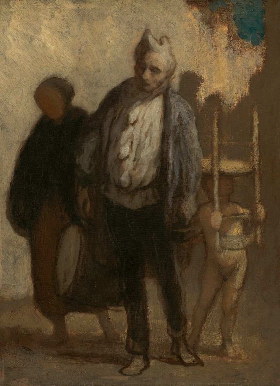 Vandrende akrobater af Honoré Daumier