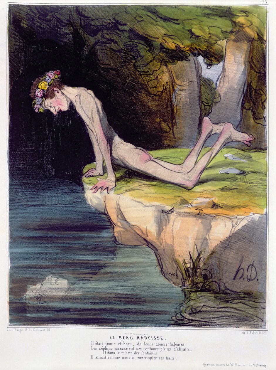 The Beautiful Narcissus, karikatur indgraveret af d