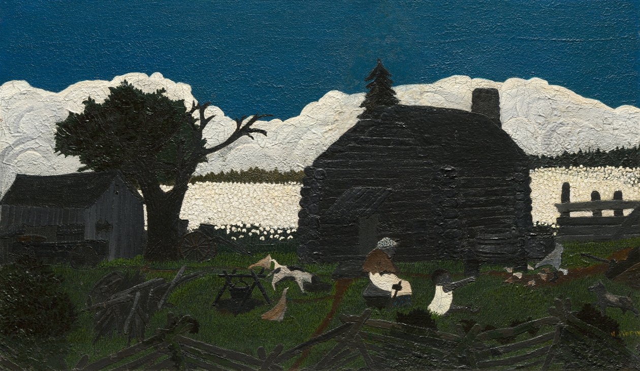 Hytte i Bomulden, ca. 1931-1937. af Horace Pippin