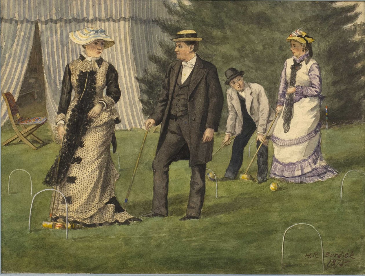 Kroketspillet, 1875. af Horace Robbin Burdick