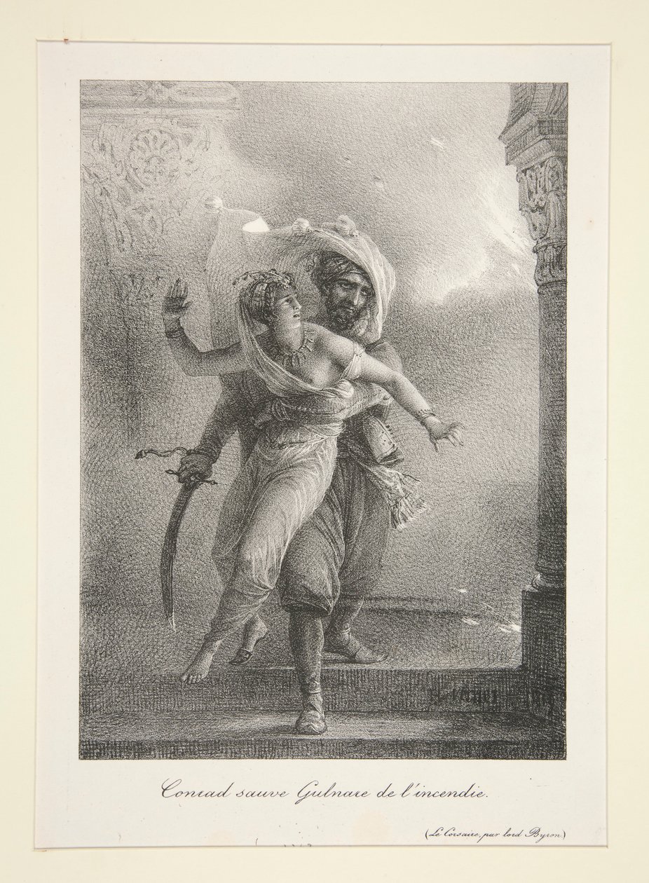 Conrad redder Gulnare fra l af Emile Jean Horace Vernet