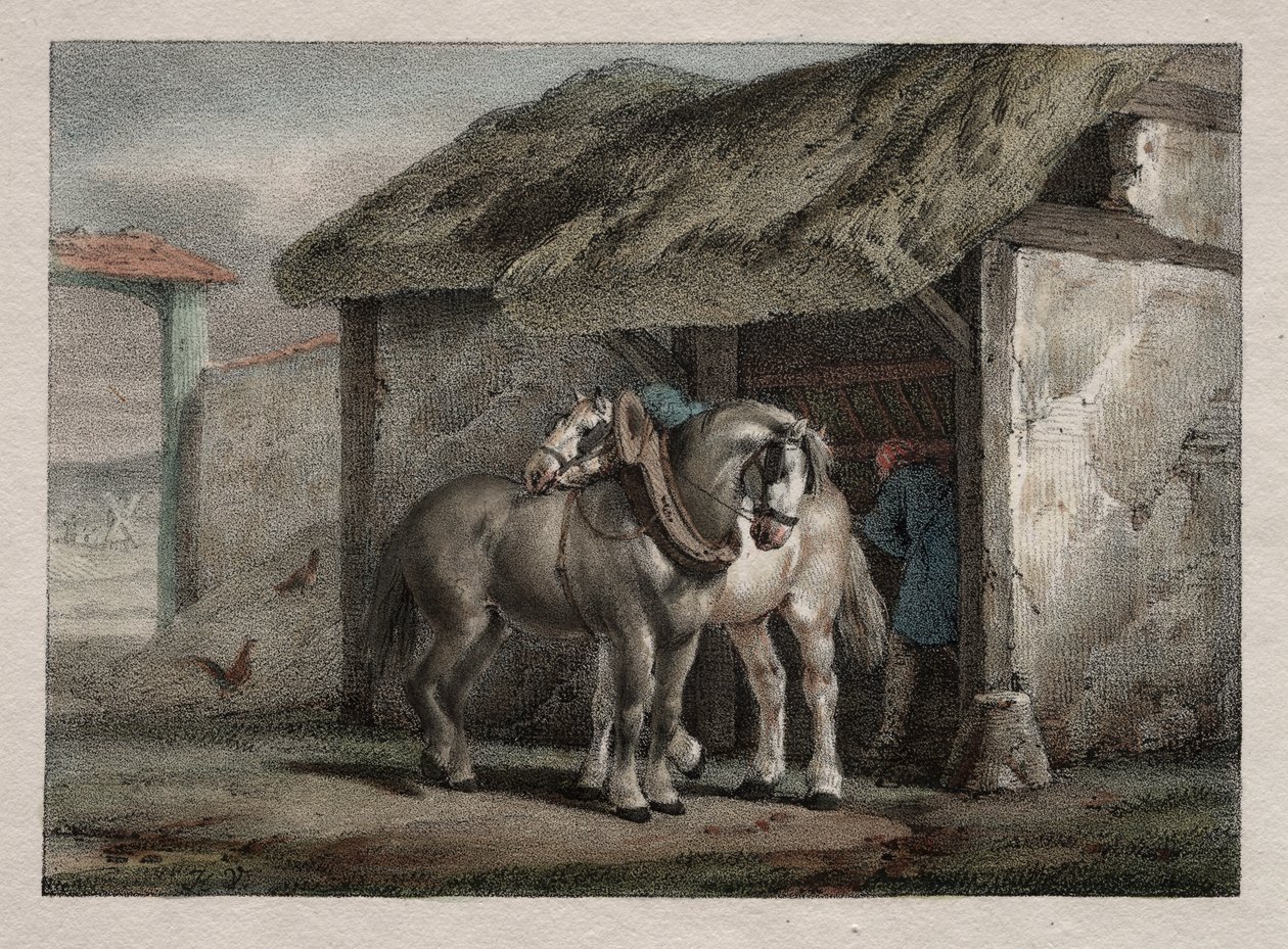 Gård Hest af Emile Jean Horace Vernet