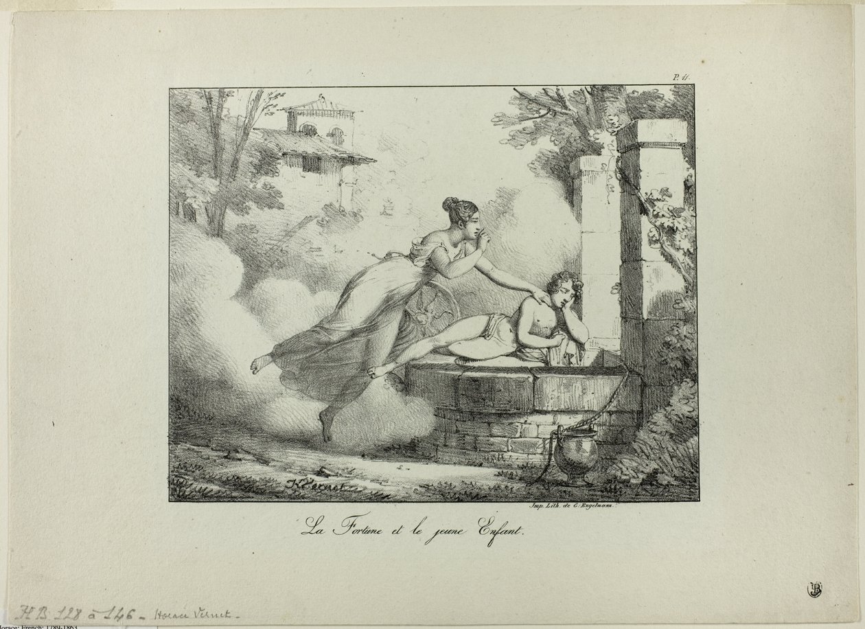 Fortune og det lille barn af Emile Jean Horace Vernet