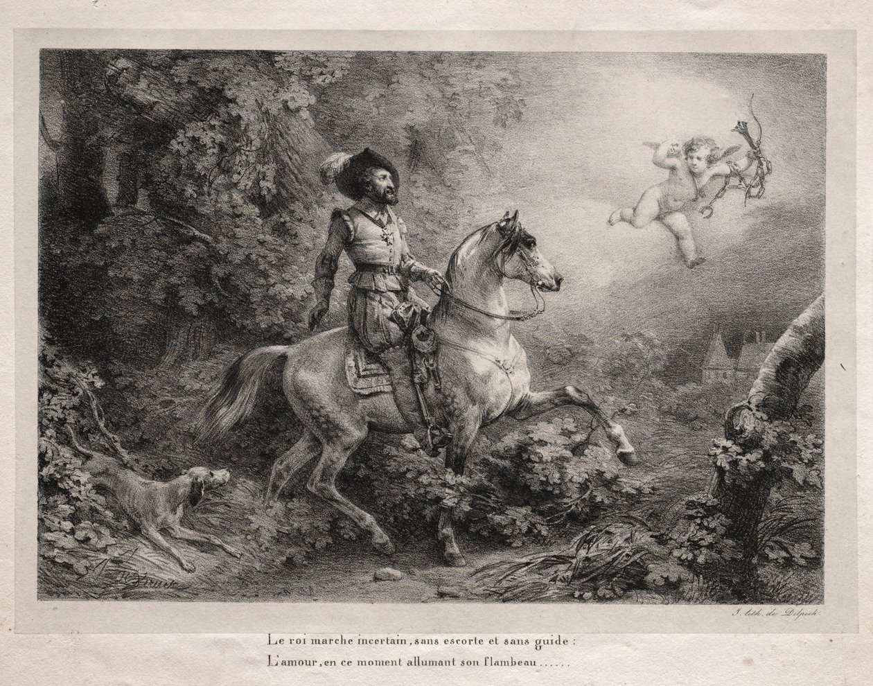 Henrik IV, konge af Frankrig. af Emile Jean Horace Vernet