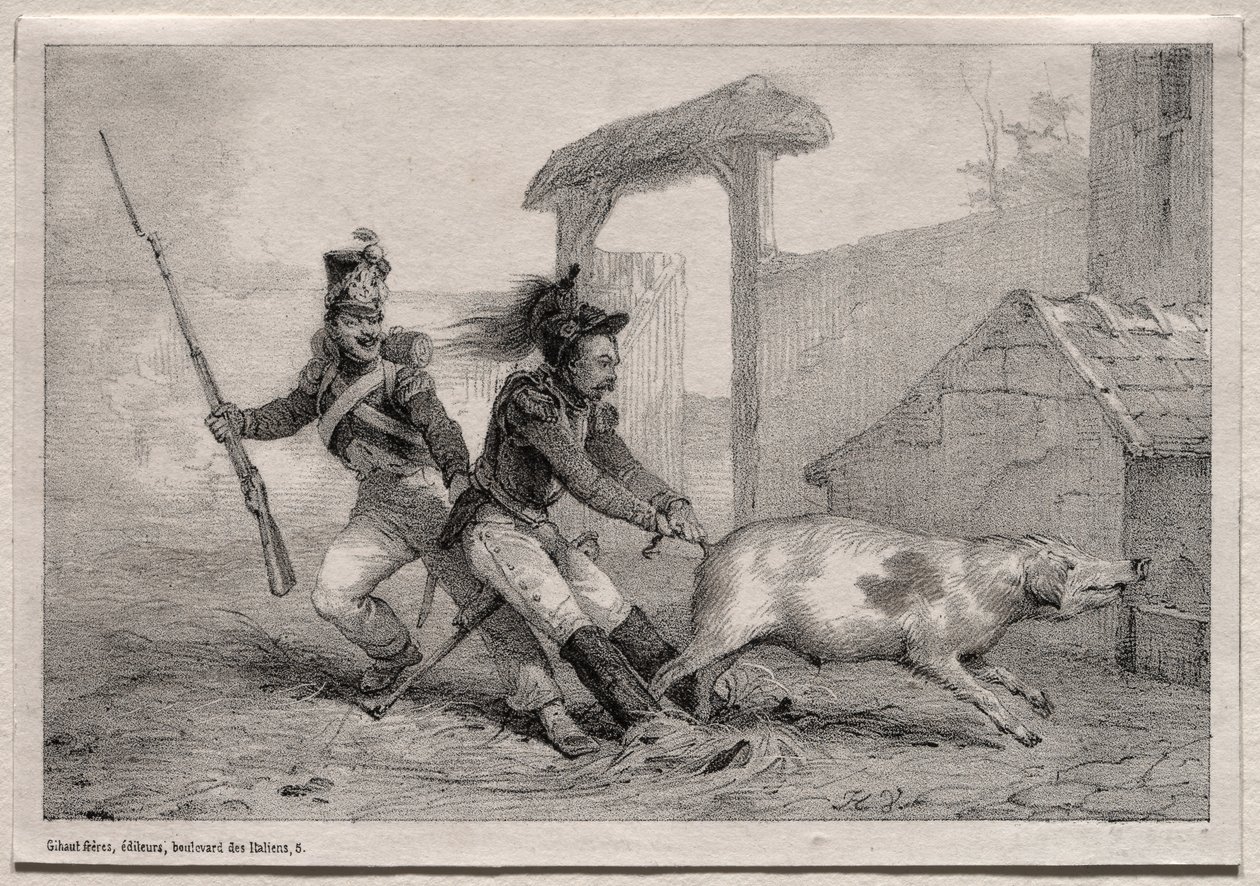 Marauders, hold fast af Emile Jean Horace Vernet