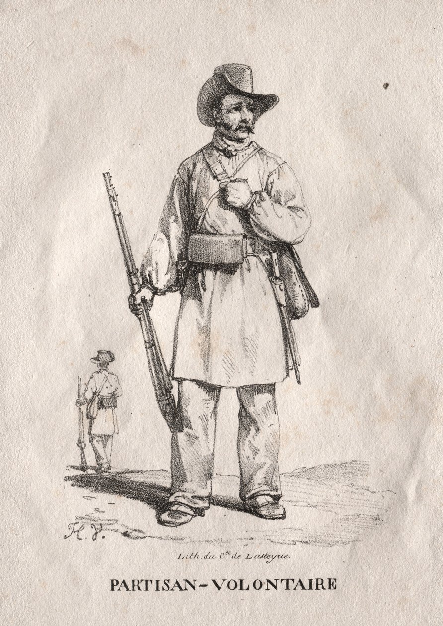 Frivillig partisan, 1822. af Emile Jean Horace Vernet