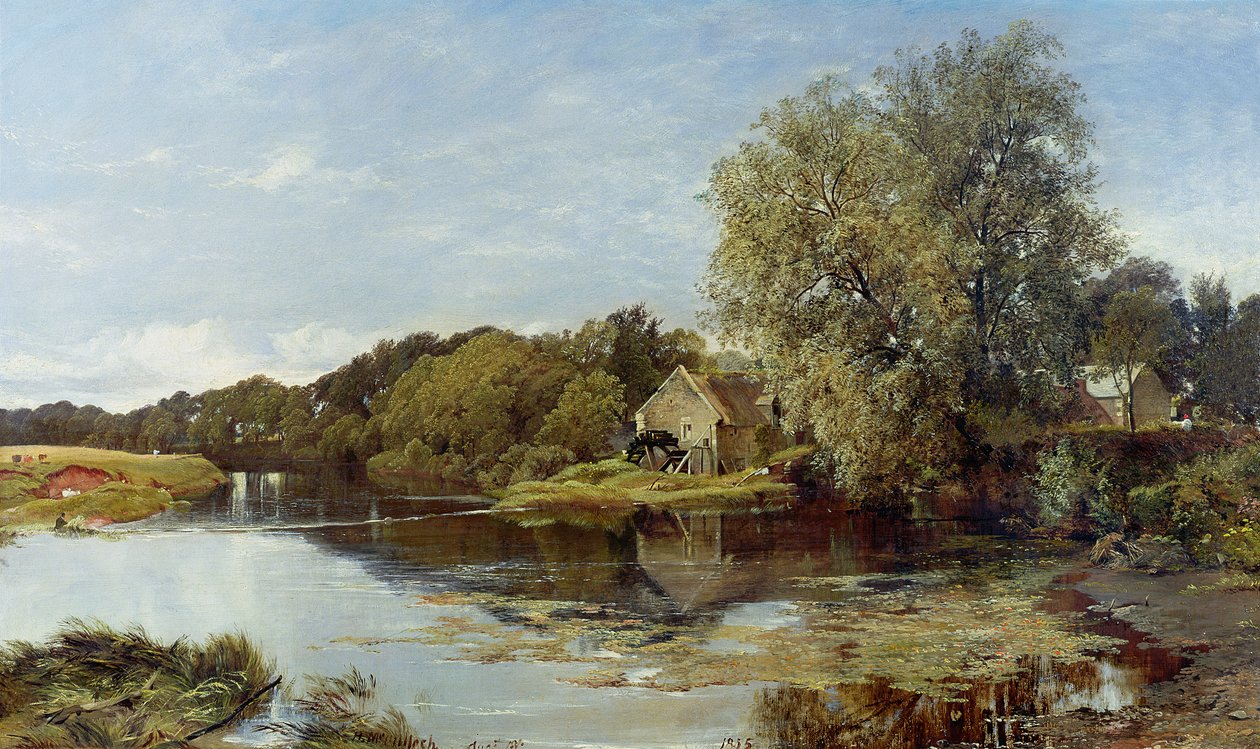 Ved Milton Mill, ved floden Irvine, 1855 af Horatio McCulloch