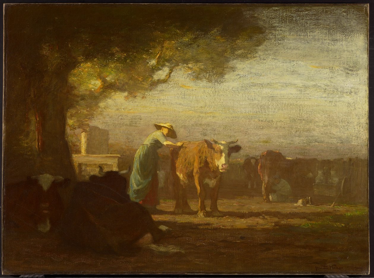 Mælkegården, ca. 1908 af Horatio Walker