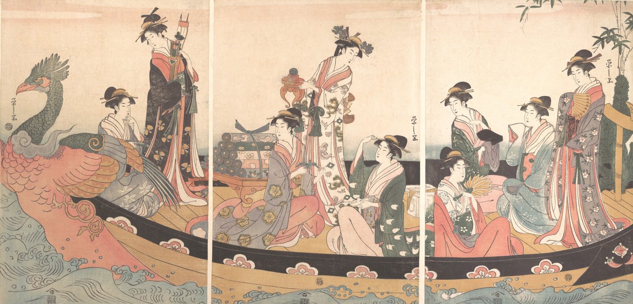 Skattebåden, ca. 1795. af Hosoda Eishi
