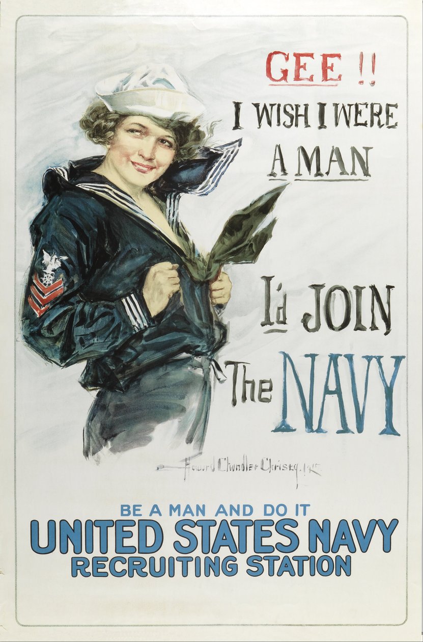 Gee jeg ville ønske jeg var en mand, Id Join Navy af Howard Chandler Christy