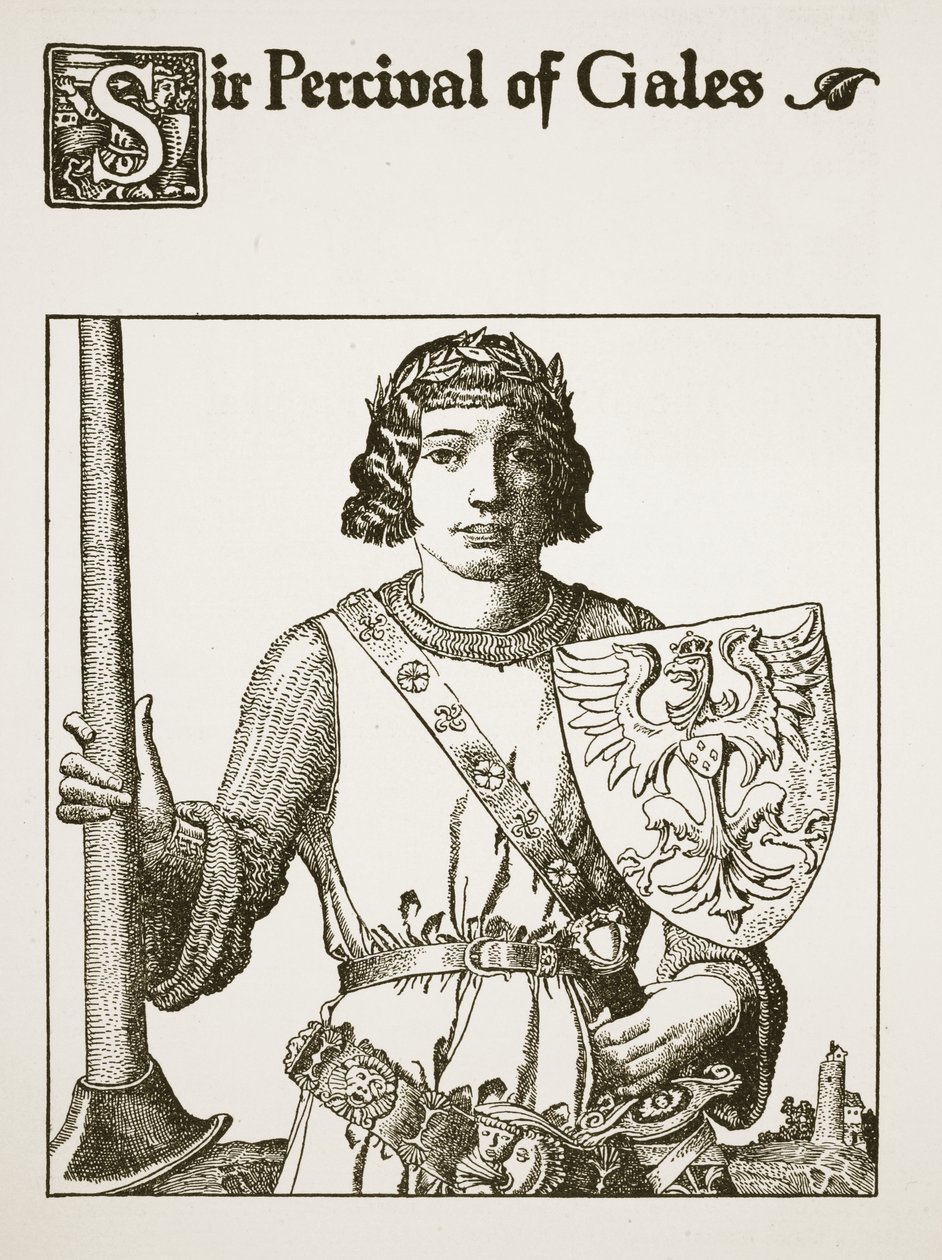 Sir Percival of Gales, illustration fra 