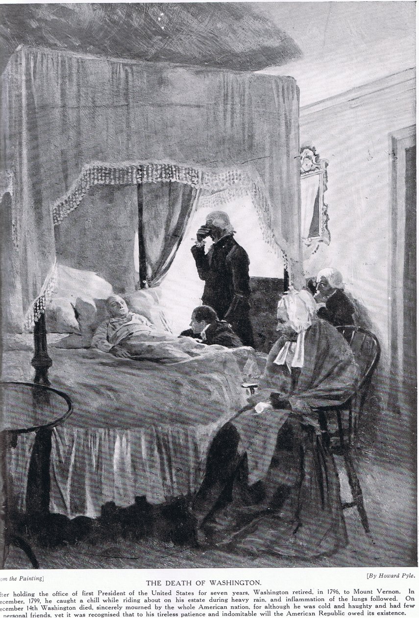 Washingtons død ved Mount Vernon, 14. december 1799 af Howard Pyle