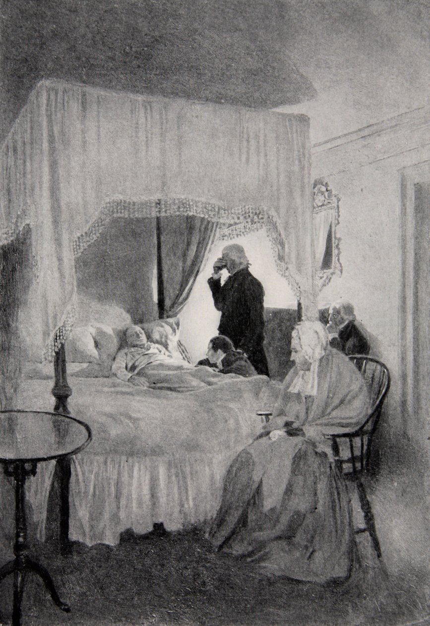Washingtons død ved Mount Vernon, 14. december 1799 af Howard Pyle