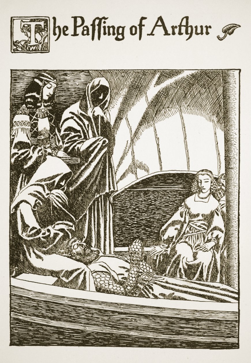 The Passing of Arthur, illustration fra 
