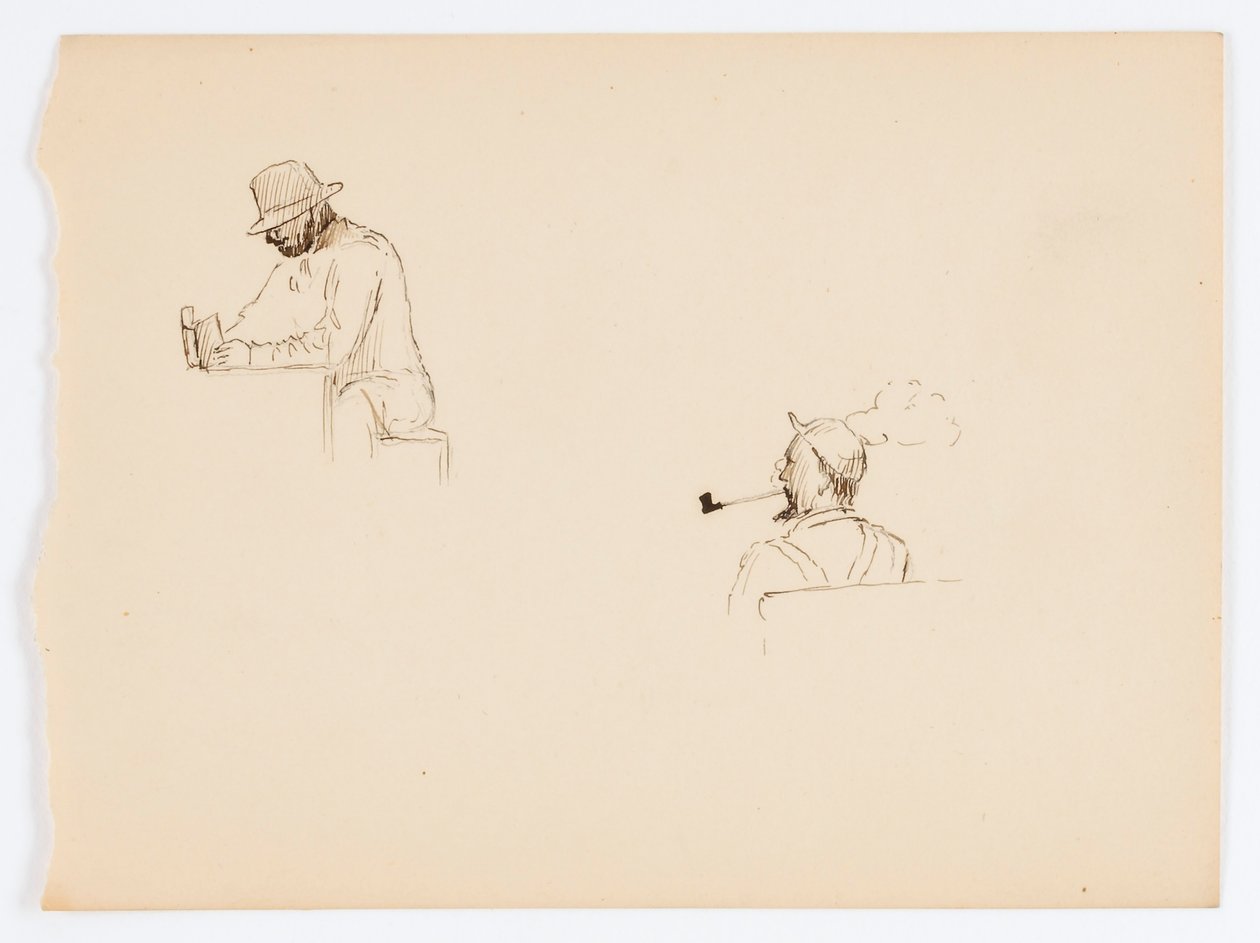 Uden titel (To tegninger af mænd) af Howard Russell Butler