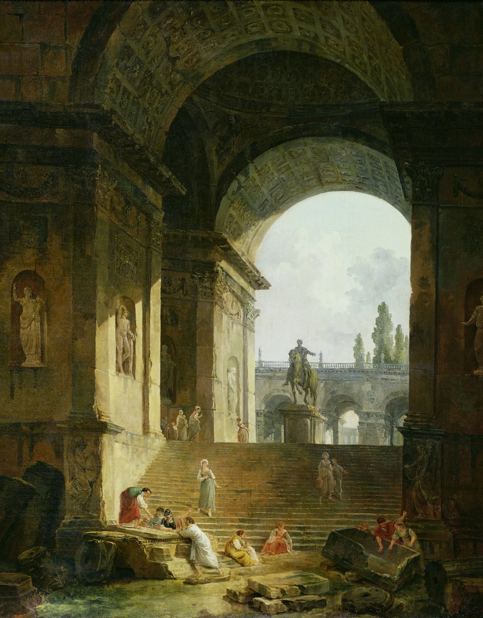 Malerisk udsigt over Capitol af Hubert Robert