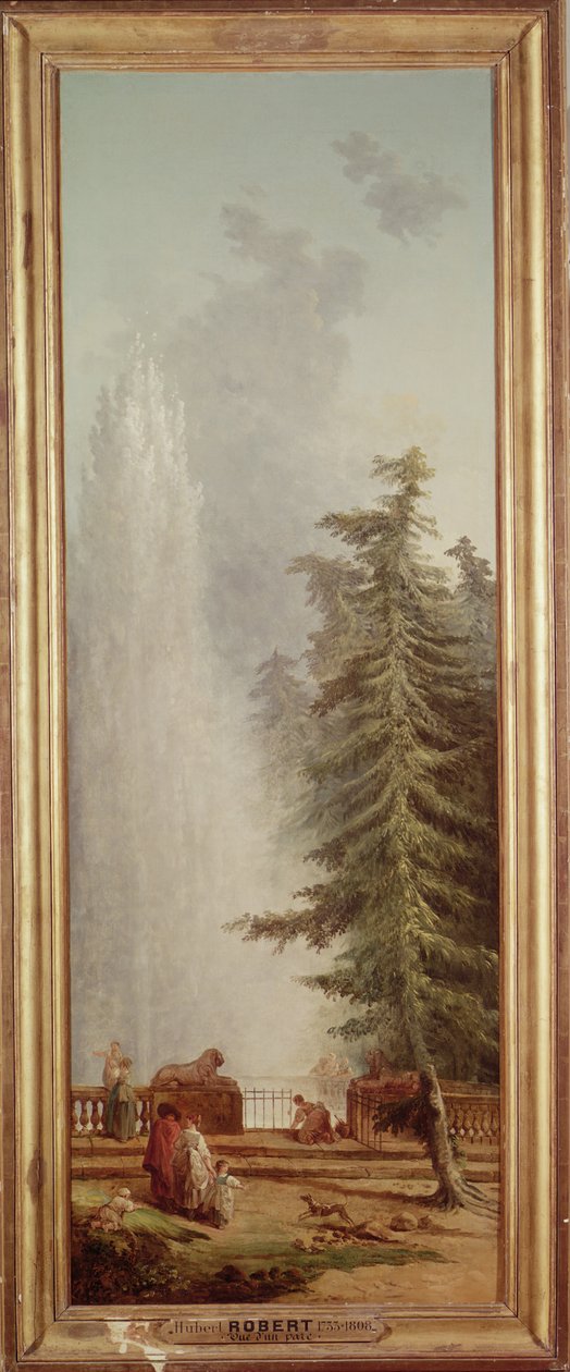 Udsigt over en park, 1783 af Hubert Robert