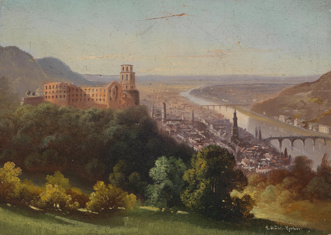 Udsigt over Heidelberg af Hubert Sattler