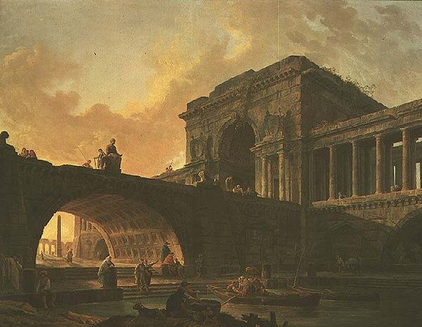 Arkitektonisk sammensætning af Hubert Robert
