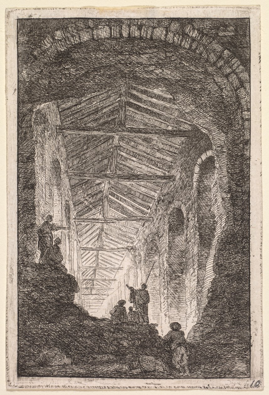 Aftener i Rom: Det Antikke Galleri af Hubert Robert