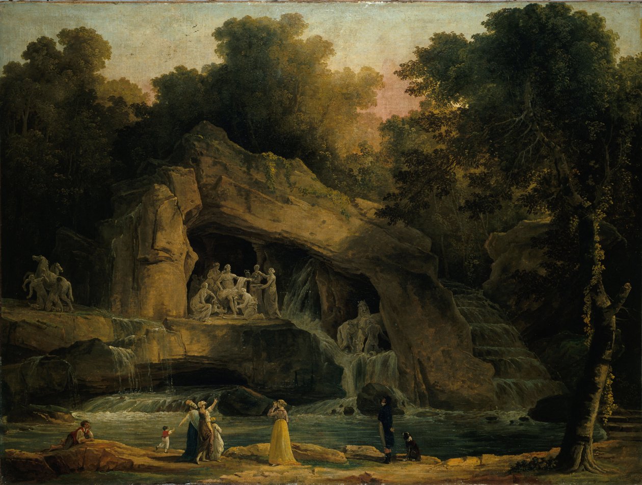 Apollonbadene i Versailles, 1803. af Hubert Robert