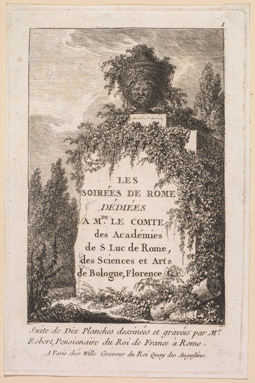 The Evenings of Rome: Titelside af Hubert Robert