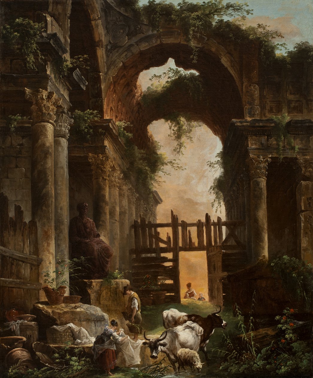 Romerske ruiner, 1759 af Hubert Robert