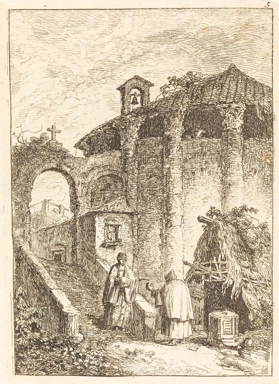 Det gamle tempel af Hubert Robert