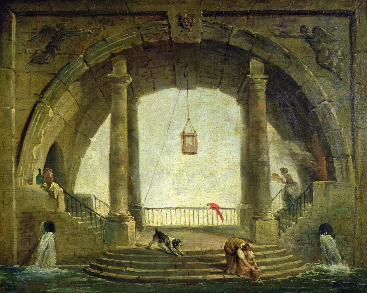 Springvandet af Hubert Robert