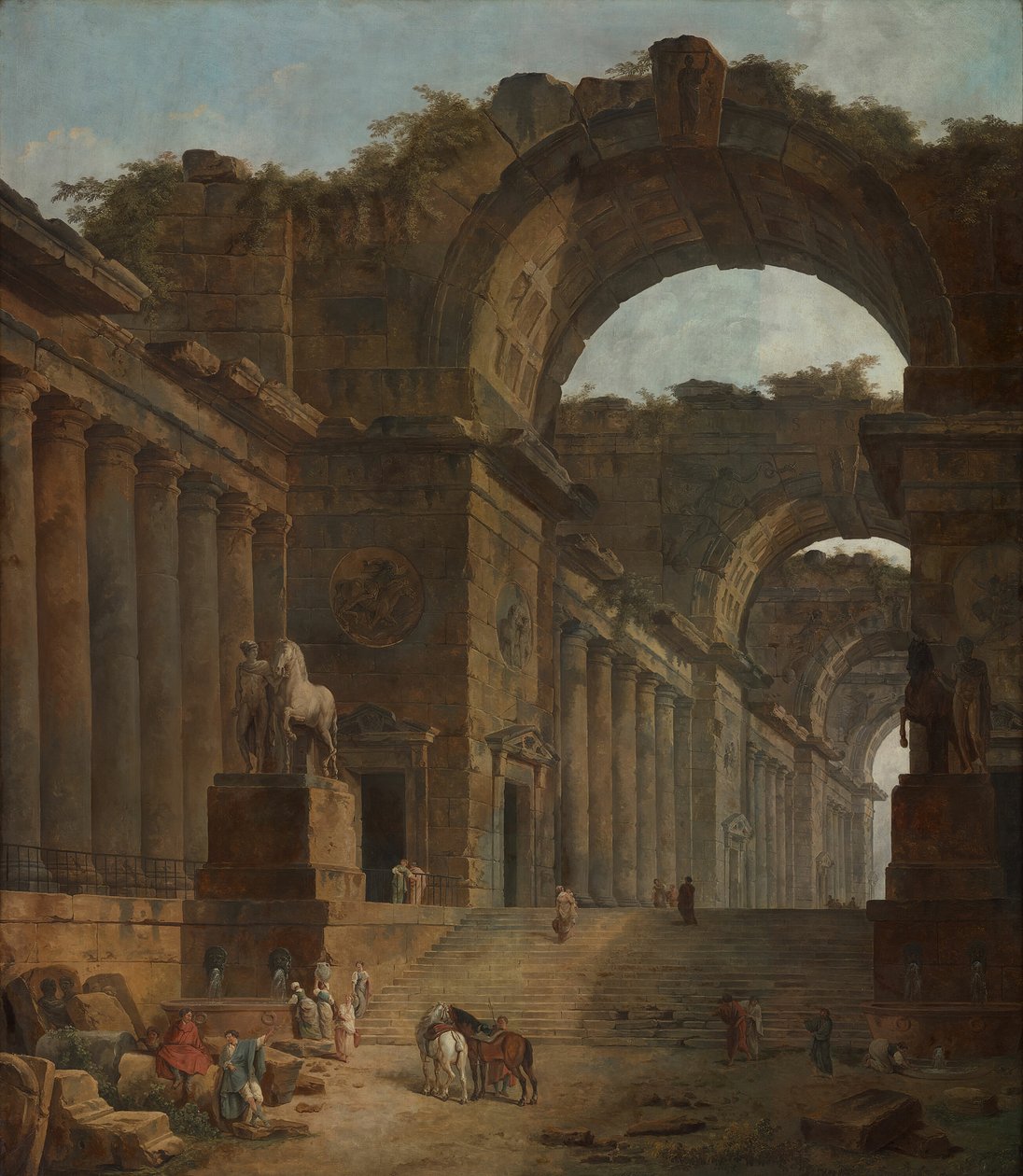 Springvandene, 178788. af Hubert Robert