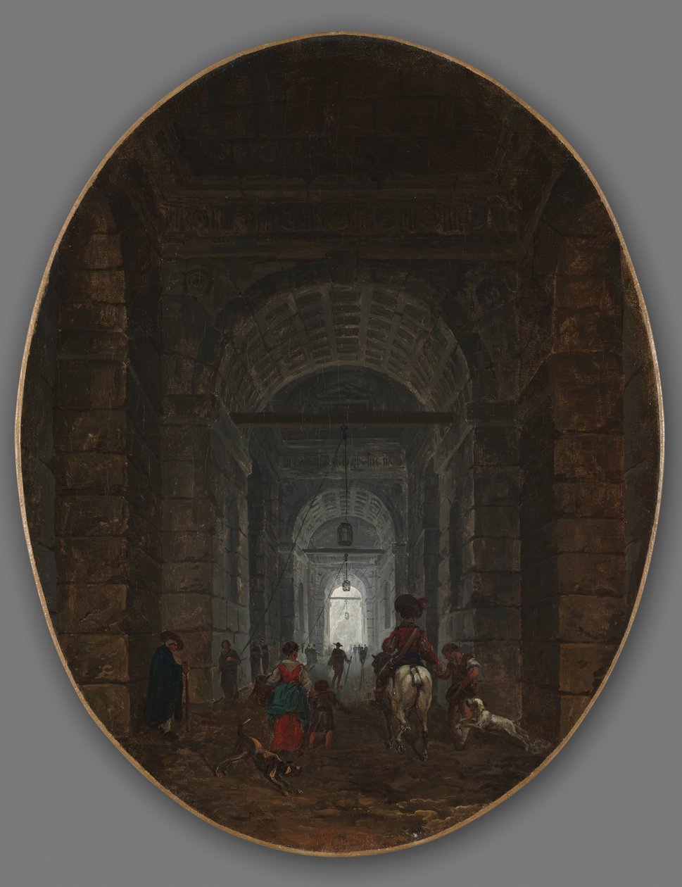 Grotten af Posillipo, ca. 1769 af Hubert Robert