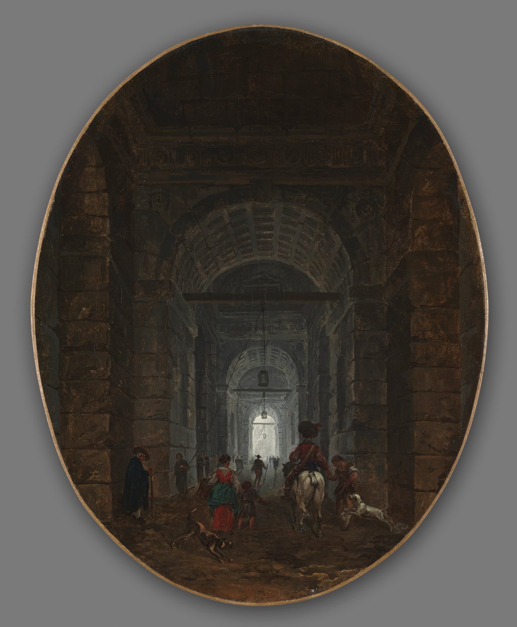 Grotten af Posillipo, ca. 1769. af Hubert Robert