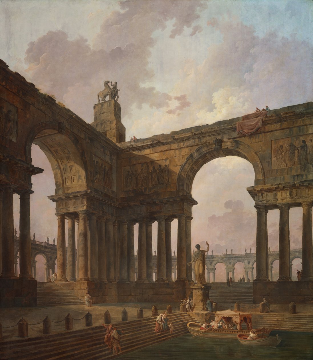 Landingsstedet af Hubert Robert