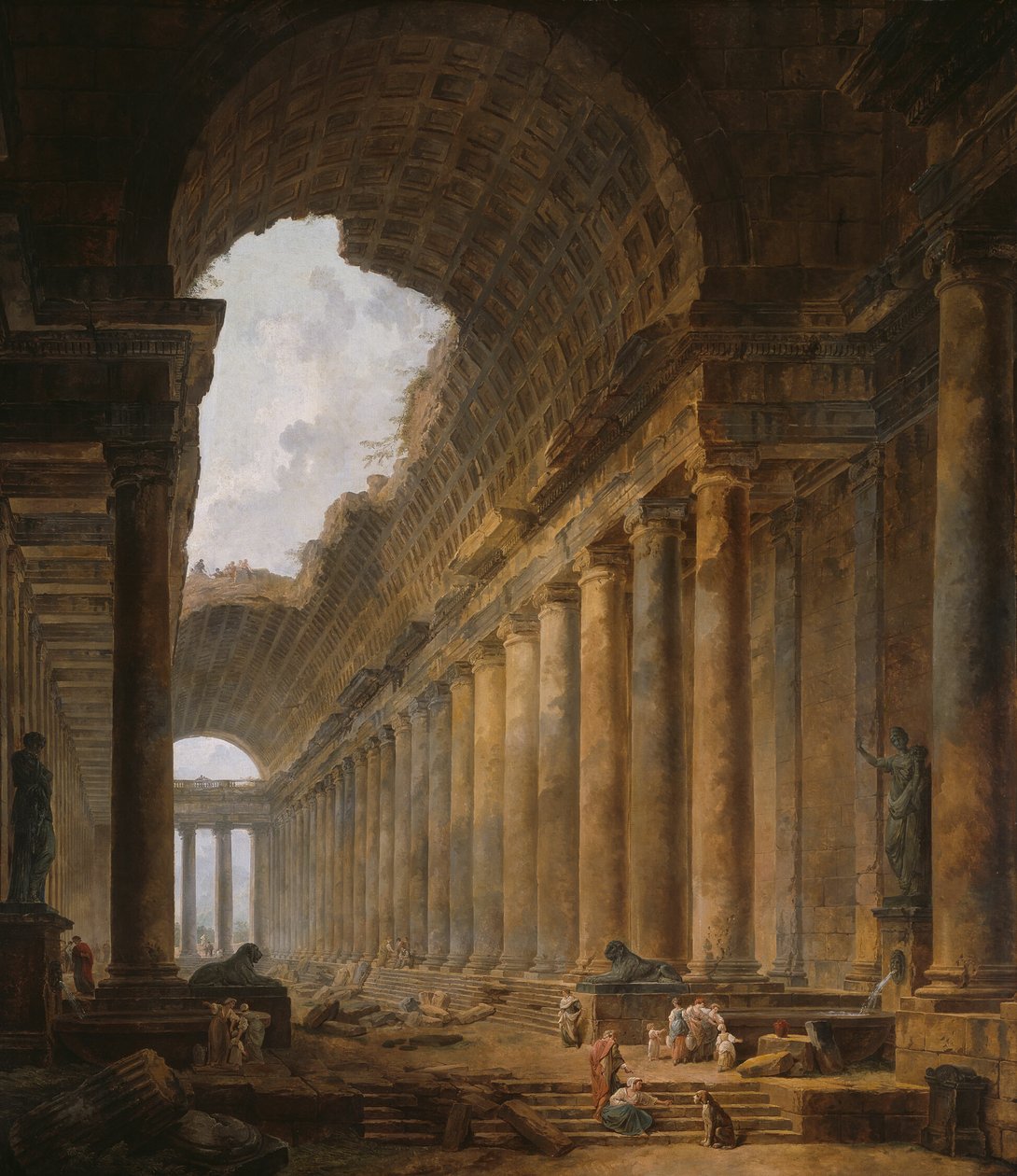 Det gamle tempel af Hubert Robert