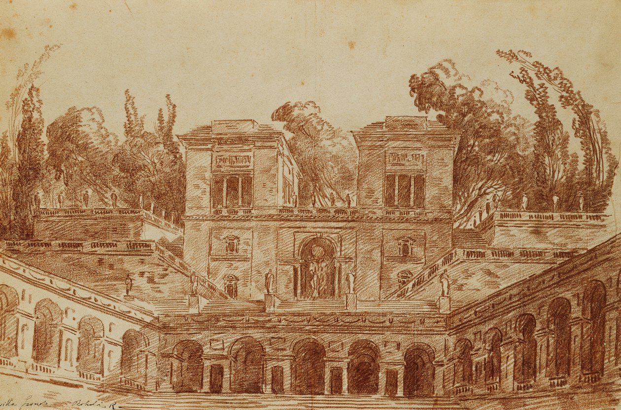 Villa Farnese, Rom, af Hubert Robert