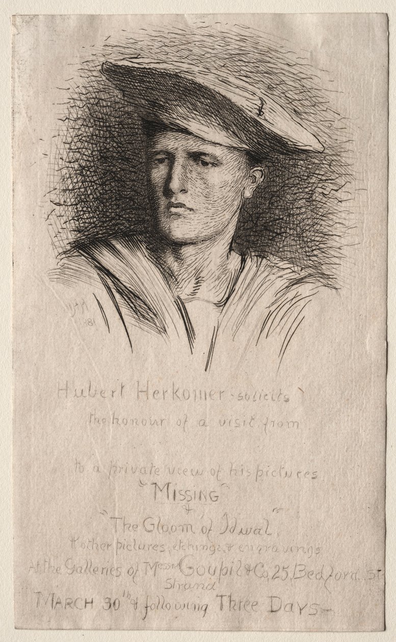 Leder af en ung mand, 1881. af Hubert von Herkomer